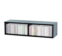 Glorious CD Box black 90 - contiene fino a 90 compact disc, facilmente impilabili con altri CD Box, con divisore (45 CD per scomparto), nero