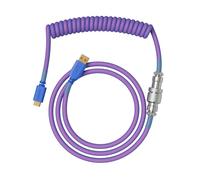 GLORIOUS Coiled Keyboard Cable Premium USB-C (Nebula) | Collegamento USB-A Verso Il PC, Spirali Strette Regolari, Robusto Connettore Aviator In Metallo, Doppio Rivestimento Top