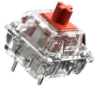 Glorious Fox Linear Mechanical Switches for Mechanical Keyboards: 110 PCS, 3-pin, Transparent for MAX RGB, Pre-Lubed, 45g Force for Gaming and Typing, Compatible with MX Keycaps