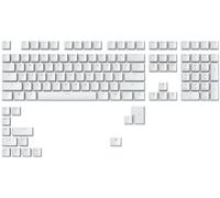 Glorious Gaming 123 ABS Doubleshot Keycaps V2 (layout americano) - Stampaggio a iniezione bicolore, anti-scolor., simboli trasparenti per RGB, adatti alle basi MX, layout americano - Bianco