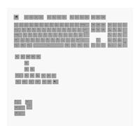 Glorious Gaming 131x Polychroma RGB Keycaps - Transluscent for Max RGB, Cherry Profile, Super Durable Polycarbonate, Original Typeface, Rich Acoustics, English QWERTY Layout - Polychroma