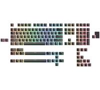 Glorious Gaming 145 Aura Keycaps V2 - Tasti PBT pudding, font e lati trasparenti per RGB, materiale PBT per durabilità maggiore e acustica profonda, adatti alle basi MX, layout americano - Nero