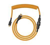 Glorious Gaming - Cavo Spiralato Premium per Tastiere - Glorious Gold, USB-A (PC) a USB-C (Tastiera) placcato oro, anti-intreccio, rivestimento intrecciato doppio, connettore aviator a 5 pin