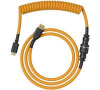 Glorious Gaming Coiled Keyboard Cable premium - Connessione USB-A (PC) e USB-C (tastiera) placc. in oro, anti-intreccio, rivest. intrecc. doppio, aviator Mid-Connection a 5 pin - Oro Glorious