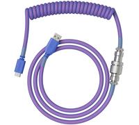 Glorious PC Gaming Race Coiled Cable Nebula, USB-C / USB-A - 1,37m, Viola GLO-CBL-COIL-NEBULA