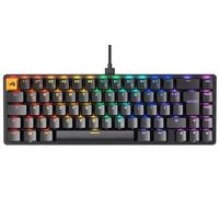 Glorious Gaming GMMK 2 Compact (65%) - tastiera gaming mecc., TKL compatta 65%, alluminio, personalizzab., tasti doppia iniezione, Fox Switches, RGB per ogni tasto, layout QWERTZ tedesco - Nero