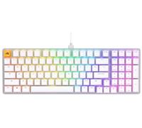 Glorious Gaming GMMK 2 Full Size (96%) - Tastiera da gaming meccanica, struttura in alluminio, personalizzabile, tasti a doppia iniezione, Fox Switches, RGB, layout QWERTY americano - Bianco