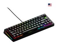 Glorious Gaming GMMK 3 tastiera gaming meccanica personalizzabile, compact 65%, guarnizioni modulari, Doubleshot PBT, piastra switch alluminio, switch hot swap 3 e 5 pin, QWERTY americano - Nero