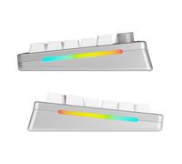 Glorious Gaming GMMK 3 PRO tastiera meccanica wireless, Bluetooth e 2,4 GHz, switch hot swap MX, guarnizioni e scocca in alluminio modulari, Doubleshot Keycaps, TKL 75%, QWERTY americano - Argento