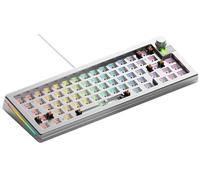 Glorious Gaming GMMK 3 PRO Barebones kit tastiera personalizzabile, guarnizioni e scocca in alluminio modulari, 65% hot swap, schiuma smorzante, piastra switch alluminio, ANSI/USA - Argento