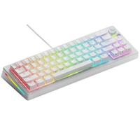 Glorious Gaming GMMK 3 tastiera gaming meccanica personalizzabile, compact 65%, guarnizioni modulari, Doubleshot PBT, piastra switch alluminio, switch hot swap 3 e 5 pin, QWERTY americano - Bianco