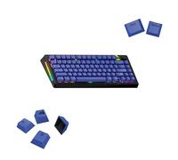 Glorious Gaming - GPBT Basics (blå PBT-tangenter), 8 färger, bleknar inte, för mekaniska tangentbord, passar till 100%,75%,65% och 60%, - Amerikansk QWERTY-layout