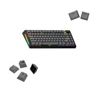 Glorious Gaming - GPBT Basics (grå PBT-tangenter), 8 färger, bleknar inte, för mekaniska tangentbord, passar till 100%,75%,65% och 60%, - Amerikansk QWERTY-layout