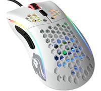 Glorious Gaming Model D- (Piccolo) Mouse da gaming wired - Superleggero 61 g, a nido d'ape, RGB, ergonom., sensore Pixart 3360, Omron Switches, piedini in PTFE, 6 tasti - Bianco lucido
