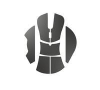 Glorious Gaming Mouse Grip Tape per Model D, Antiscivolo, Resistente a Unto e Sudore, Spessore 0.5 mm, Pretagliato, di Facile Applicazione, Adesivo 3M, Nero