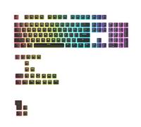 Glorious Gaming - Tasti GPBT Aura RGB: tasti stile pudding, PBT Doubleshot, design traslucido, colore nero, per tastiere meccaniche personalizzate 100%,75%,65%,60%, Layout QWERTY americano