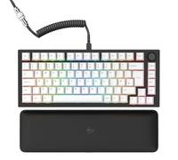 GLORIOUS GMMK PRO 75% Tastiera QWERTY Inglese (Nero) | Design Modulare Hotswap A Cinque Pin, Switch Lineari Preinstallati, Cavo A Spirale, Poggiapolsi E Illuminazione Luce RGB