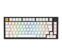 Glorious GMMK Pro 75 USB Gaming Keyboard Fox Switch White Keycaps Black Frame Pr NEW