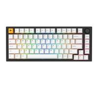 Glorious Gaming GMMK PRO 75% - Tastiera da gaming mecc.a modulare, TKL, struttura da 1,5 kg, personalizzabile, cavo a spirale, poggiapolsi, tasti in PBT bianchi, RGB, layout QWERTY americano - Nero