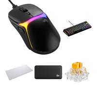 GLORIOUS Kit Cablato: Mouse Model O 3 Wired (54g), Tastiera GMMK 3 65% HE Rapid Trigger US, 36 Switch Panda HE, Tappetino GMP 2 XXL e Poggiapolsi Imbottito per Mouse. Ideale per eSport.