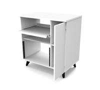 Glorious MODULAR SIDE RACK WHT Mobile Stazione lavoro per studio modulare Bianco