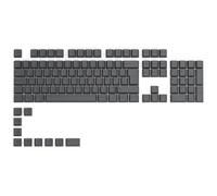 Glorious Gaming 115 GPBT Keycaps - Profilo Cherry, plastica PBT resistente, aspetto accattivante, suono superiore, caratteri originali, layout tedesco - Nero cenere