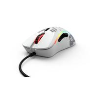 Glorious Gaming Model D- (Piccolo) Mouse da gaming wired - Superleggero 61 g, a nido d'ape, RGB, ergonom., sensore Pixart 3360, Omron Switches, piedini in PTFE, 6 tasti - Bianco lucido