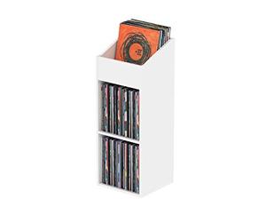 Glorious Record Rack 330 White - Stazione Vinilica Avanzata Con Design A 2 Pezzi, Contiene 330 Dischi Da 12", Facile Da Installare In Pochi Semplici Passi, MDF, Bianca