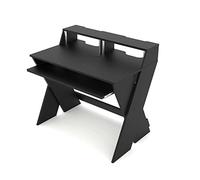 Glorious Sound Desk Compact Black - Workstation da studio compatta dal design intelligente con ampia superficie di lavoro, vassoio estraibile per la tastiera