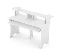 Glorious Workbench - Console da lavoro con cassetto estraibile e vassoi girevoli (bianco)