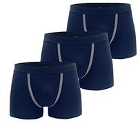 Glorius Boxer Uomo Cotone Elasticizzato Intimo Underwear Mutande Uomo - Boxer Ragazzo Slip Box Biancheria Intima Fantasia Tinta Unita Confezione da 3 pezzi Colori Bianco, Grigio, Nero e Blu mod.GL006