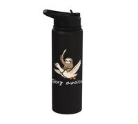 Glory awaits! Bradipo con spada sull'oca volante! Stainless Steel Insulated Water Bottle