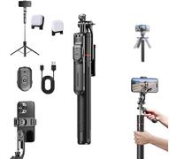 Gloryboom Gimbal Stabilizer - Master Every Move, Smart Ai Facial Recognition Phone Tripod with Fill Light & Remote, 360° Automatic Rotation Anti-Shake, for Live Video Recording, Training (1PCS)