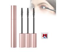 Gloryboom Mascara Black & Brown Duo For Lash Makeup,Glory Boom Tubing Mascaras For Lash Makeup,Waterproof & Sweatproof Long Lasting Non-Smudged With Comb Silicone Brush For Women (3*Black)
