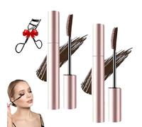 Gloryboom Mascara, Relaxrich Lengthening and Curling Mascara, Waterproof and Non-Smudging-Lengthening and Curling Long-Lasting MascaraS, for Lash Makeup, for Woman Girls (2*Brown)