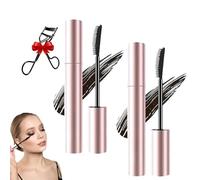 Gloryboom Mascara, Relaxrich Lengthening and Curling Mascara, Waterproof and Non-Smudging-Lengthening and Curling Long-Lasting MascaraS, for Lash Makeup, for Woman Girls (2*Black)