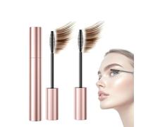 Gloryboom Mascara - Waterproof Mascaras Black&Brown Duo for Lash Makeup,Tubing Lengthening Curling Mascara for Lash Enhancement,Sweatproof Long-Lasting Non-smudged,Lengthening&Curling (Brown*2, 3.5g)