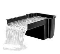 Glosaie Cascata per Laghetto, Filtro per Laghetto con Pala Larghezza 20 cm, Tipo Lama, Ideale per Piccoli Laghetti, Caratteristiche Acqua per il Giardino, Nero