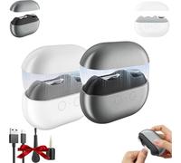 Glosrity Easyclip Smart Nail Clipper, Pubyfun/Shirem/Fanyil/Glosrity Multi-Function Electric Nail Clippers, with LED Light & Nails Scraps Storage, 2 Speeds AutomaticNail Trimmer, for Adults(2pcs)