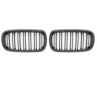 Gloss Black Car Grille Grill Rene Anteriore 2 Linea Doppia Stecca Per BMW Per X5 F15 X6 F16 X5M F85 X6M F86 2014-2018 Accessori Auto Griglia Paraurti(Matte Black)
