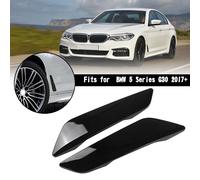 Gloss Black Fender Side Air Vent Cover Trim Per BMW 5 Series 2017-2023 #