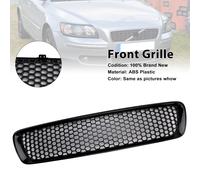 Gloss Black Front Bumper Honeycomb Grille Grill Per Volvo S40 V50 2004-2007