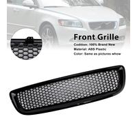 Gloss Black Front Bumper Honeycomb Grille Grill Per Volvo S40 V50 2008-2012