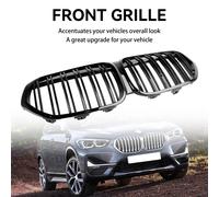 Gloss Black Front Kidney Grille Grill Per BMW X1 F48 F49 2019-2021 Dual Slat A7