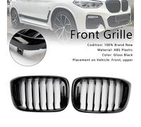 Gloss Black Front Kidney Grille Mesh Grill Per BMW X4 G02 X3 G01 G08 2018-21 S6