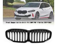 Gloss Black Front Replacement Hood Grille per BMW F40 1-Series 2019-2023 S6