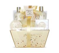 GLOSS ! Cofanetto da bagno LUXURY GOLD - Cofanetto di bellezza per donna - Cesto di bellezza, cura e benessere - Regalo per donna, compleanno, Natale, insegnante, festa della mamma - CORBEILLE