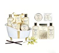 GLOSS ! Cofanetto da bagno LUXURY GOLD - Cofanetto di bellezza per donna - Cesto di bellezza, cura e benessere - Regalo per donna, compleanno, Natale, insegnante, festa della mamma - BAIGNOIRE