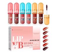 Gloss idratante per le labbra per le donne | Balsamo nutriente lucido - Confezione da 6, texture non grassa per viaggi, appuntamenti, feste, viaggi ed eventi