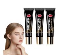 Gloss idratante volumizzante per labbra con acido ialuronico - Olio trasparente per labbra dall'aspetto più pieno, balsamo idratante non appiccicoso con effetto lucido e finitura lucida (3 pezzi)